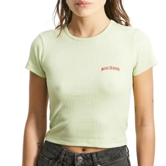 BDG URBAN OUTFITTERS
Ribbed T-shirt In Seedling Green - Picture 1 of 1